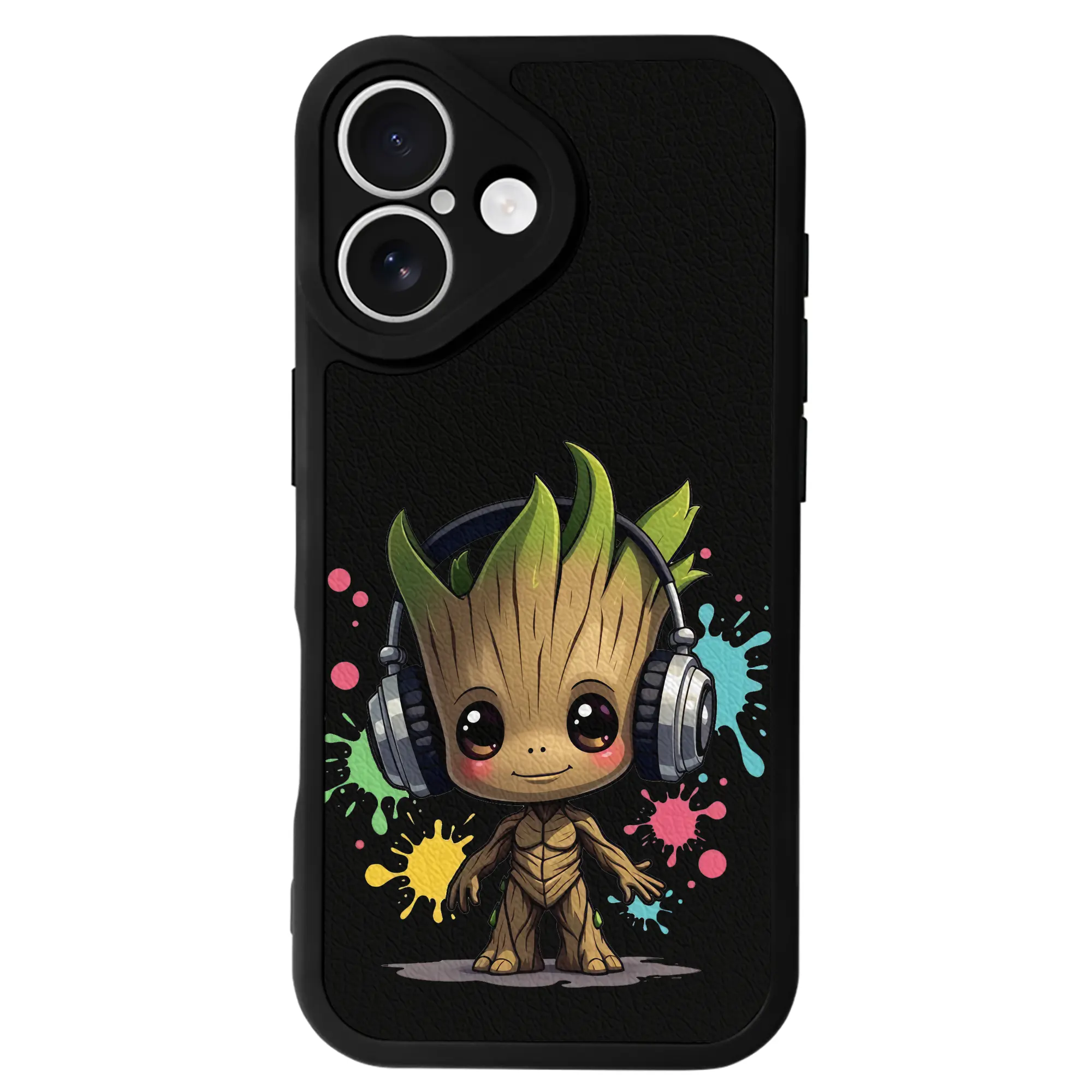 アベンジャーズ (Avenjāzu) グッズ グルート（Groot） - IPhone 16シリーズ対応 ・ シリコンスマホケース ・ レザー調 ・ 高精度フィット ・ 耐衝撃 ・ ワイヤレス充電対応 ・ 精密カット